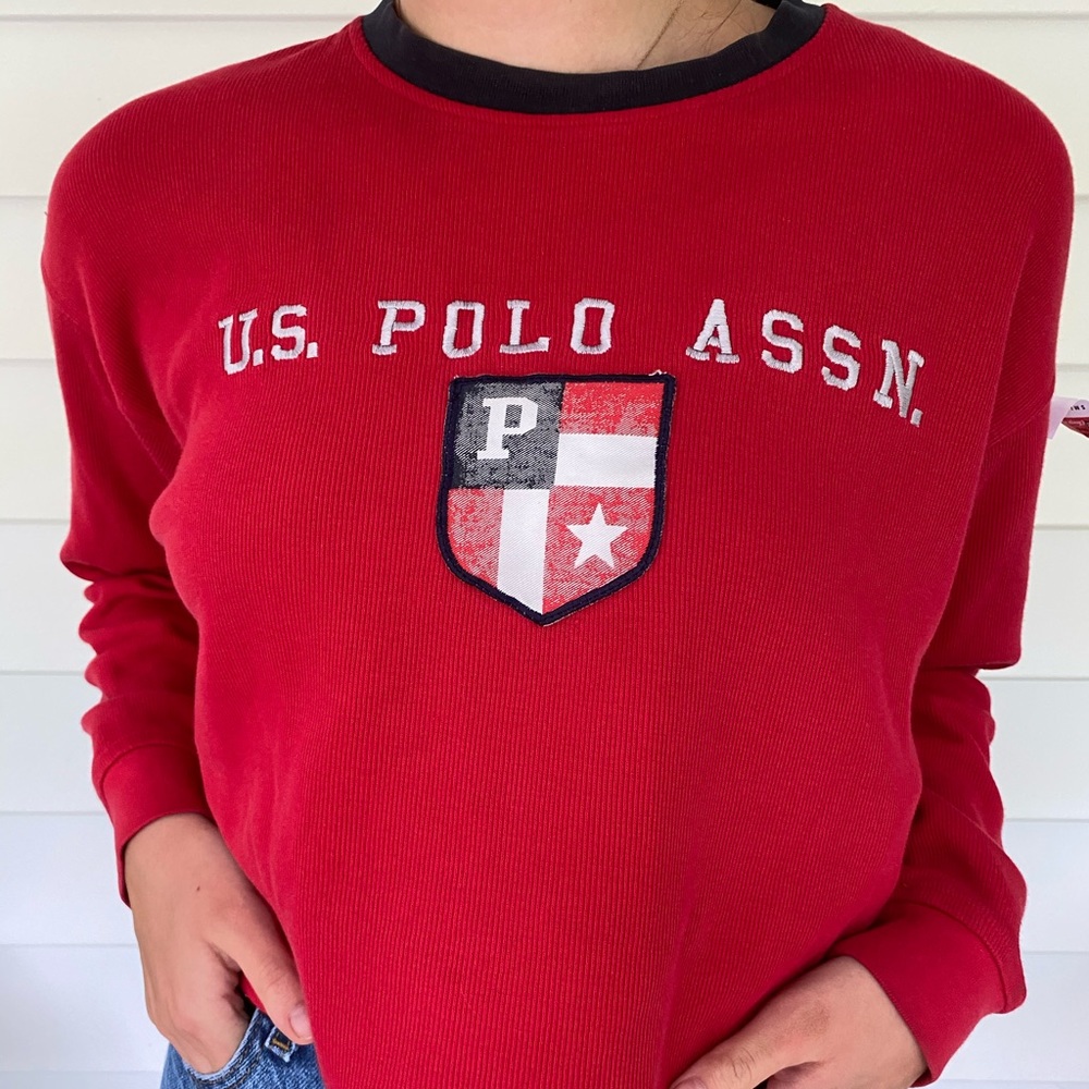 U.S. POLO ASSN. (RED LONG SLEEVED SHIRT)